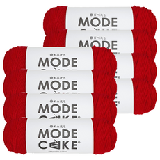 니뜨 모드케이크 뜨개실 100g, 8개, 레드