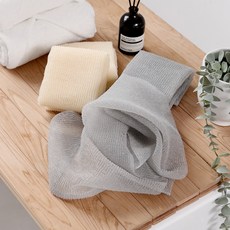 CASAMARU 泡泡日常沐浴巾, 米色, 灰色, 2套, 4入