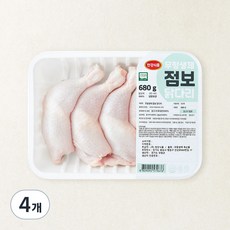 한강식품 무항생제 인증 점보닭다리, 680g, 4개
