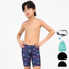 aquatica 男童競賽型泳衣泳鏡6件組 BBK101