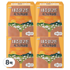 내츄럴코튼 시그니처 슬림 생리대, 중형, 12매입, 8개