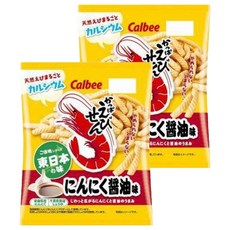 Calbee 卡樂比 Kappa Ebisen 河童蝦條 大蒜醬油風味, 64g, 2包