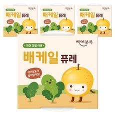 Baby Bonjuk 梨子羽衣甘藍泥, 100g, 4個, 梨子羽衣甘藍