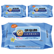依必朗 抗菌超柔潔膚濕紙巾 淡雅清香, 1入, 3包