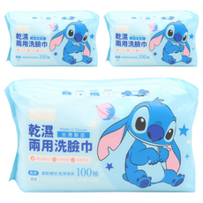 收納王妃 乾濕兩用洗臉巾 20 x 20cm, 100張, 3包