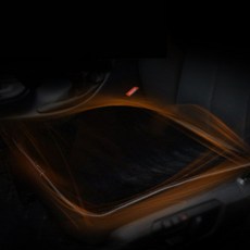 CHABACHI 仿貂毛冬季車用坐墊, 淺黃色, 1個