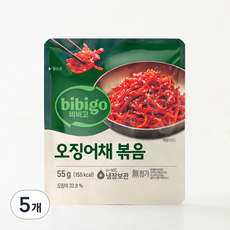 비비고 오징어채볶음, 55g, 5개