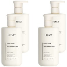 라이프넷 바디로션 프레쉬 만다린 앤 바질, 500ml, 4개