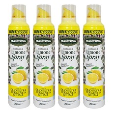 만토바 엑스트라버진 올리브오일 스프레이 레몬, 250ml, 4개