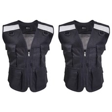 GREENPARK 安全背心 SCVW-6001, 黑色, 2件