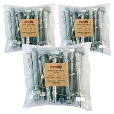 INO工具 混凝土膨脹螺絲 鍍鋅 12mm x 120mm 12入, 3個