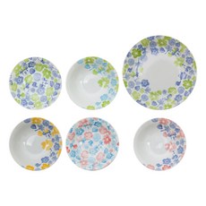 Sango 三鄉陶器 米奇米妮花卉碗盤組 3211-01, 米奇米妮花卉, 5個碗 + 盤子, 1組