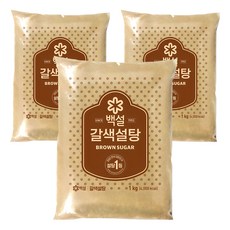 CJ BEKSUL 白雪 黑糖, 1kg, 3個