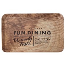 GREEN ORNAMENT 托盤, 木色, 1個