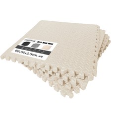 你家造和 健身拼圖地墊, 4個, 米色