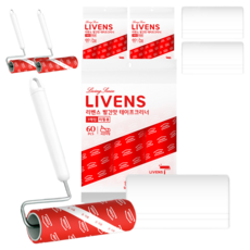 LIVENS 寵物用 紅色黏塵滾筒 主體 + 補充包10入 + 收納架 組合, 3套