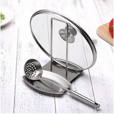 MONACO OLIVE 鍋具平底鍋鍋蓋多功能支架, 銀色, 1個