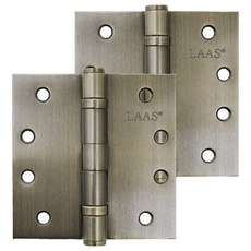 拉斯 黃銅門鉸鏈 古銅霧面 4 x 3.5 英寸, 2個