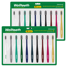 웰킵스 웰티스 컴팩트 초극세모 칫솔, 10개입, 2개