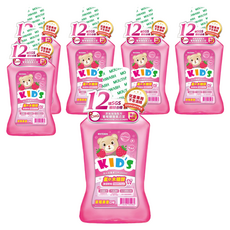 T.KI 白人 兒童漱口水 草莓, 550ml, 6瓶