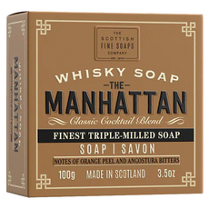 SCOTTISH FINE SOAPS 威士忌系列 紳士沐浴皂 棕盒 曼哈頓Manhattan 紙盒包裝, 100g, 1個