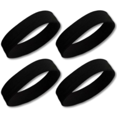 Attict 高彈力運動跑步吸汗防汗髮帶, 黑色, 4個