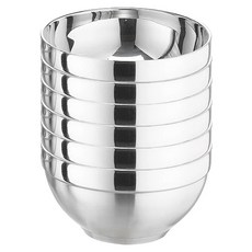 PLUS PERFECT 理想 晶品304不銹鋼雙層碗 不附蓋, 6個, 1組, 銀色