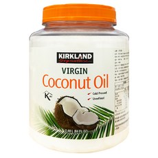 Kirkland冷壓初榨椰子油, 2.48L, 1桶