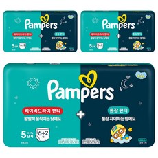 팸퍼스 2025 낮밤패키지 체험팩 아동공용, 5단계, 24매