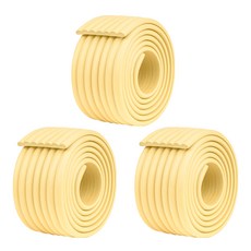 aguard W型泡棉防撞條, Yellow, 3入