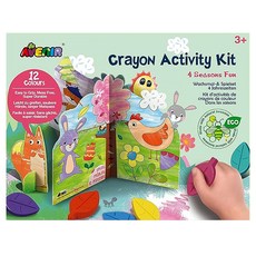 AVEnIR 樹葉蠟筆著色套裝 繽紛四季, 12色, 1組