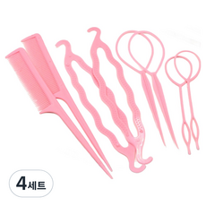 Bidangil Siseul 盤髮造型工具 造型輔助器 4件組, 4套, 淺粉色