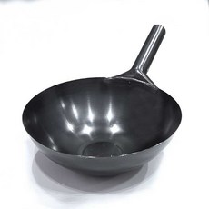 illy 中式料理 無塗層鐵板 北京鍋 鐵製手柄 炒鍋, 1個, 30cm