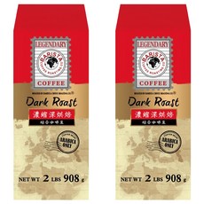 BARISTA COFFEE 西雅圖Legendary濃縮深烘焙綜合咖啡豆, 2包, 咖啡豆(無研磨), 908g