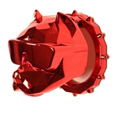 MyCozyCar 汽車鬥牛犬啟動按鈕保護蓋, 1個, 熱情紅