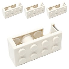 Clara 積木膠帶臺, 4個, 白色