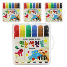 마이리틀타이거 만능색연필, 6색, 4개