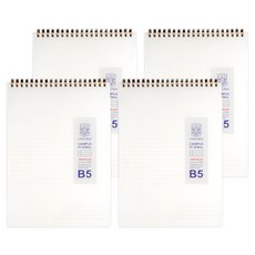 OXFORD 牛奶PP可撕式線圈 B5上翻式橫線筆記本 80張, 混色, 4本