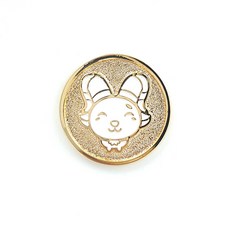 GIVOTGOLF 十二生肖圓形籌碼角色高爾夫球標, 未羊 (金色), 1個