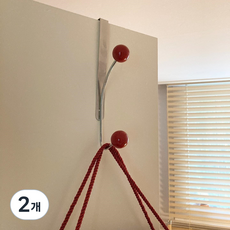 復古木球門後掛勾 2鉤, 紅色 銀色, 2個