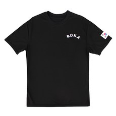 WhoArmy 男女通用 涼感 透氣 Cool Dry ROKA 短袖 T恤, 黑色