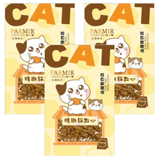 PARMIR 帕米爾 鮭魚嫩雞條, 精緻貓點心, 全貓種適用, 新鮮食材, 低脂低鈉, 40g, 3包