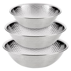 STA AMI 不鏽鋼洗米盆3件組, 攪拌碗 24cm+26cm+28cm, 1組