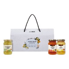CAFFE BENE 咖啡伴 韓國綜合水果茶禮盒, 濟州青橘茶 480g+葡萄柚茶 480g+檸檬茶 480g, 1組