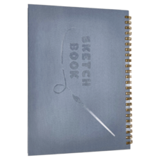conifer 綠的事務 25K 仙蹤特調系列 空白繪圖本 美術紙封面 40張空白圖畫紙 雙線圈裝訂, 1本, 天空之靛藍