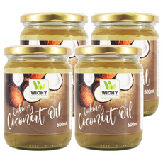 WICHY COCONUT 椰子油 烹飪用, 500ml, 4罐
