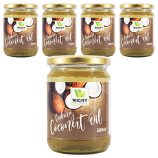 WICHY COCONUT 椰子油 烹飪用, 500ml, 5罐