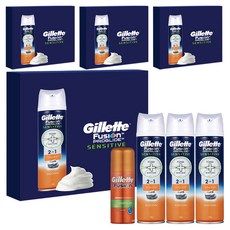 질레트 퓨전 프로글라이드 센서티브 2in1 액티브 스포츠 쉐이빙폼 245g 3개 +퓨전하이드라젤 70g 1개, 4세트