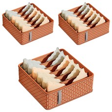 Joyberry 多用途抽屜式內衣胸罩隔板收納盒, 3個, 酒紅色