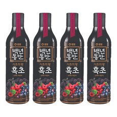 샘표 백년동안 산머루 복분자 현미발효 흑초, 900ml, 4개